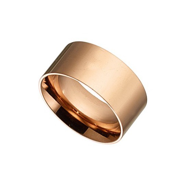 Δαχτυλίδι βέρα ατσάλι 316L ροζ-χρυσό Art 02327 
